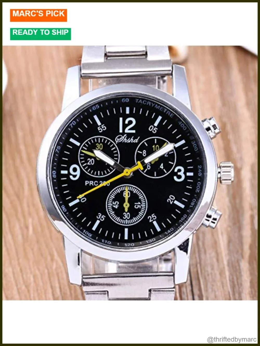 Stainless Steel Analog Quartz Watch for Business Casual